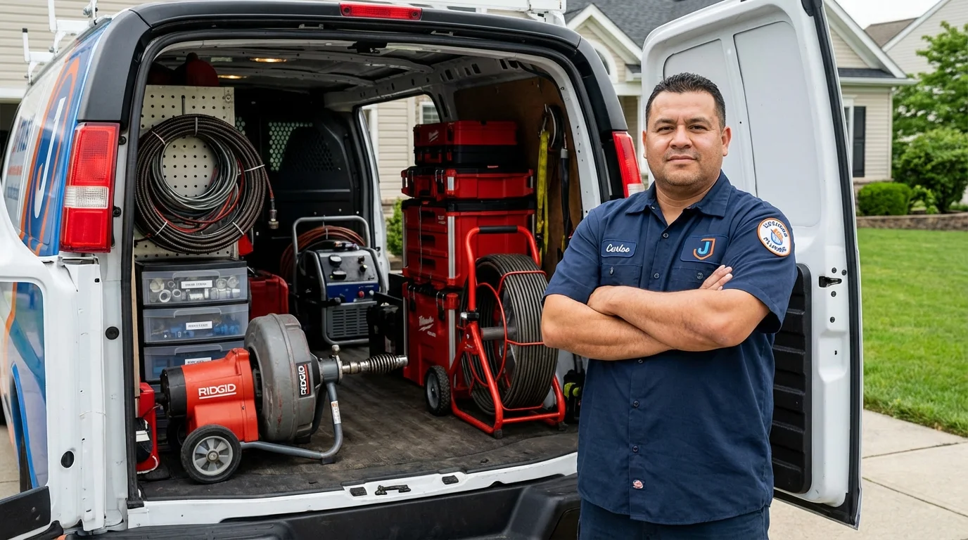 Professional drain cleaning equipment and Johns Plumbing LLC plumber in Checotah