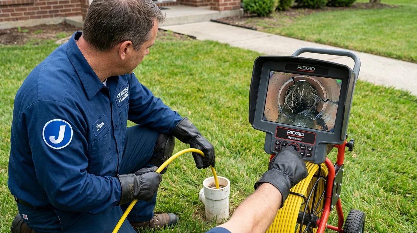 Sewer camera inspection being performed by Johns Plumbing LLC in Checotah